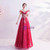 In Stock:Ship in 48 Hours Red Sequins Cap Sleeve Prom Dress