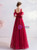 In Stock:Ship in 48 Hours Burgundy Sequins Beading Prom Dress