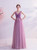 In Stock:Ship in 48 Hours Purple Tulle V-neck Prom Dress