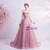 In Stock:Ship in 48 Hours Pink Sequins Beading Prom Dress