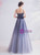 In Stock:Ship in 48 Hours Blue Tulle Appliques Stras Prom Dress