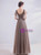 In Stock:Ship in 48 Hours Coffee Tulle Appliques Prom Dress