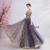 In Stock:Ship in 48 Hours Blue Tulle Gold Sequins Prom Dress