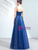 In Stock:Ship in 48 Hours Blue Sequins Lace Prom Dress