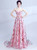 In Stock:Ship in 48 hours Pink 3D Flower Strapless Prom Dress