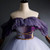 Purple Tulle Sequins Pleats Pearls Quinceanera Dress