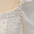 Ball Gown Satin Long Sleeve Pearls Wedding Dress