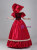 Burgundy Satin Rococo Baroque Vintage Dress