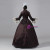 Brown Satin Long Sleeve Vintage Rococo Victorian Dress