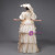 Champagne Satin High Neck Baroque Victorian Vintage Dress