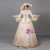 Champagne Long Sleeve Appliques Baroque Vintage Dress