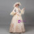 Champagne Long Sleeve Appliques Baroque Vintage Dress