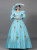 Blue Satin Long Sleeve Rococo Baroque Dress