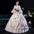 White Square Neck Long Sleeve Bow Rococo Baroque Dress