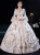 White Square Neck Long Sleeve Bow Rococo Baroque Dress