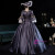 Gray Satin Square Baroque Victorian Dress