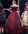 Dark Burgundy Lace Short Sleeve Baroque Vintage Dress