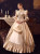 Champagne Satin Lace Rococo Baroque Dress