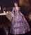 Purple Square Neck Long Sleeve Rococo Baroque Dress