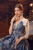 Blue V-neck Print Short Retro Palace Dress