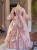 Pink Short Sleeve Bow Baroque Vintage Gown Dress