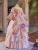 Pink Short Sleeve Bow Baroque Vintage Gown Dress