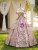 Pink Straps Baroque Victorian Gown Dress