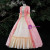 Pink Long Sleeve Print Rococo Vintage Palace Dress