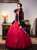 Burgundy Black SatinLong Sleeve Rococo Victorian Dress