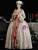 Champagne Long Sleeve Vintage Rococo Baroque Dress