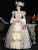 Green Long Sleeve Baroque Victorian Vintage Dress