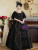 Black Puff Sleeve Vintage Victorian Dress