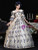 Champagne Short Sleeve Baroque Vintage Dress