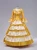 Front view of the Yellow Satin Long Sleeve Baroque Vintage Gown