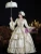 Champagne Long Sleeve Lace Baroque Vintage Dress