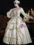 Champagne Long Sleeve Lace Baroque Vintage Dress