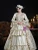 Champagne Long Sleeve Lace Baroque Vintage Dress