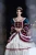 Burgundy Satin Long Sleeve Lace Victorian Rococo Dress