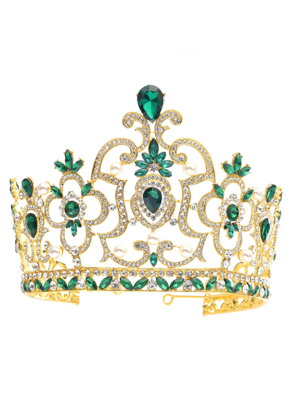 Green Crown Tiara Super Crystal Crown