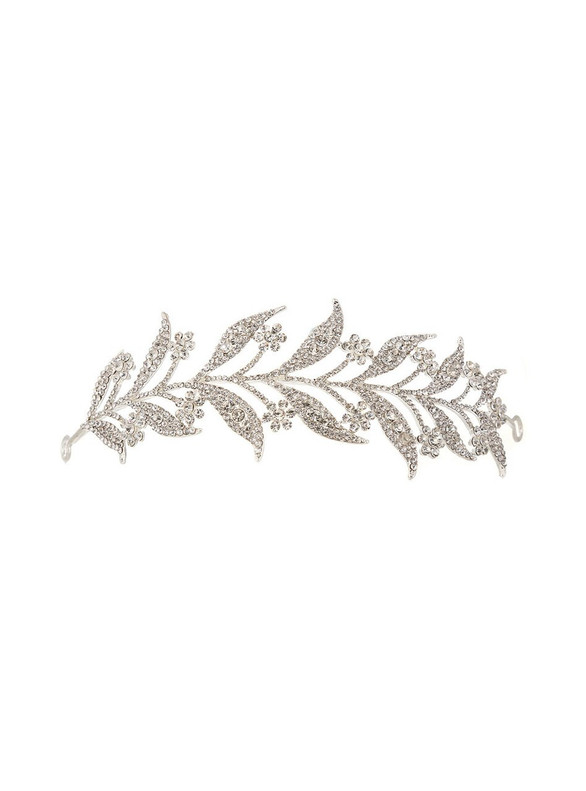 Silver Bride Crown Leaf Accessories