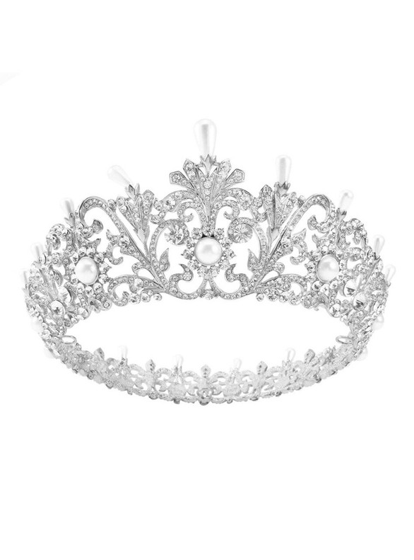 White Crown tiara Bride Crown Jewelry