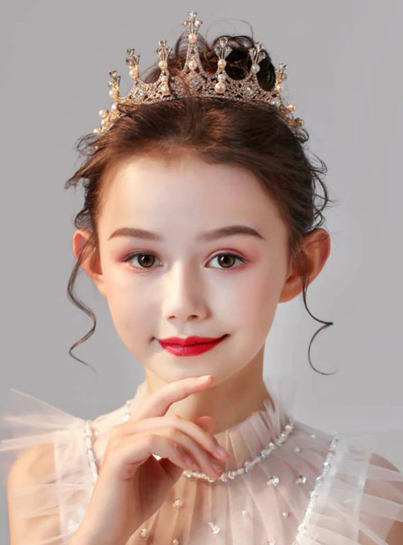 Girl Child Crown Headdress Rhinestone Hairband