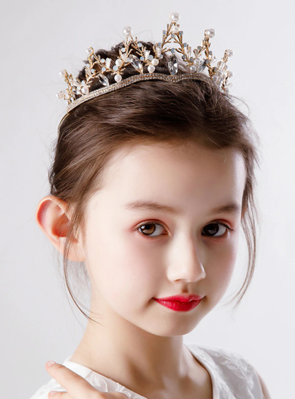 Girls Crown Gold Tiara Princess Crown