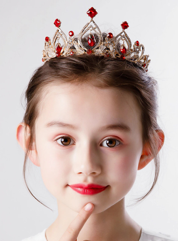 Girls Red Tiara Girls Princess Crown
