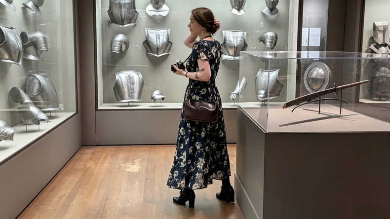 Navy Floral Maxi Dress – Perfect for Museum Days