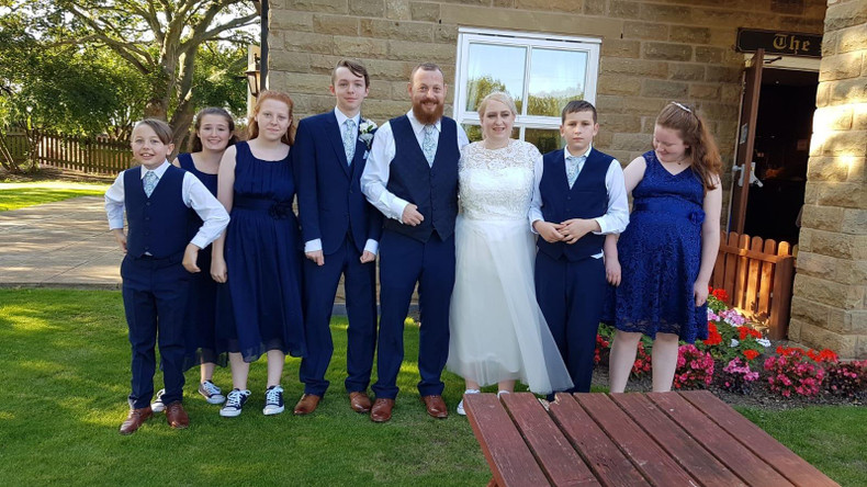 Navy Chiffon Bridesmaid Dresses for UK Countryside Wedding