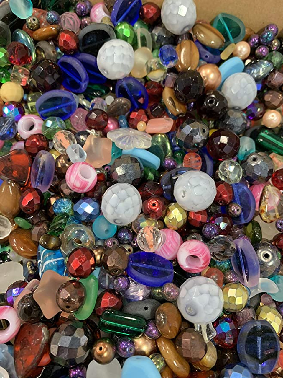 MONTHLY GRAB BAG ----- Assorted Glass Beads for Jewelry Making, DIY Work,  Arts and Crafts, Decorative Hobby Artistry, Colorful Crystal Assortment Bulk  Mix, 4-18mm