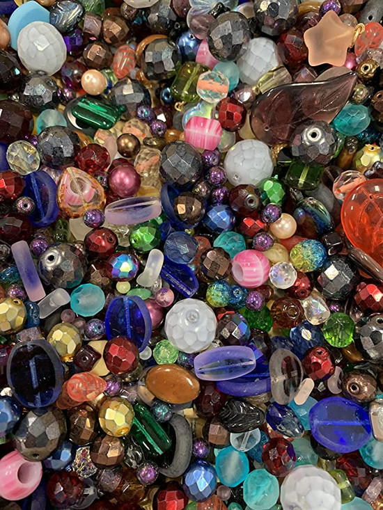Assorted Glass Beads Mix, bulk