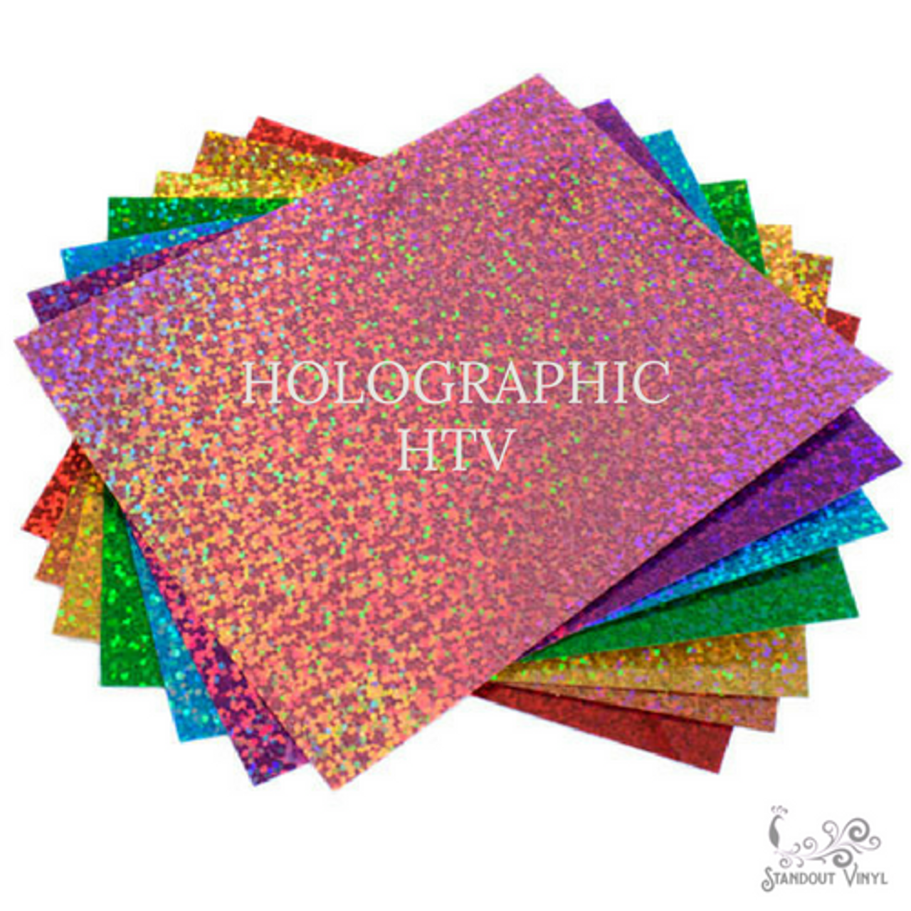 Holographic HTV Starter Pack 12x10 inch sheets 8 pack bundle metal fla