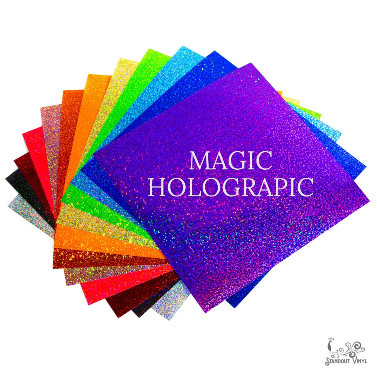 Magic Holographic Adhesive Craft Vinyl Sheets